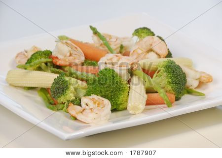 Crevettes légumes 