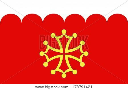Flag of Gard is a department in southern France in the Occitanie region