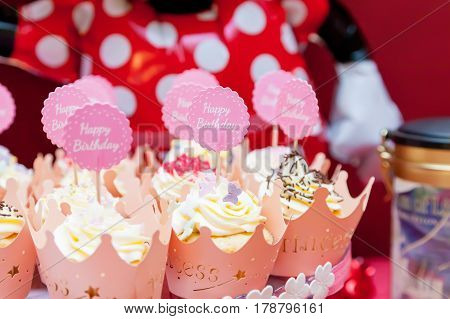 Photo of a birthday treat Cupcakes in molds