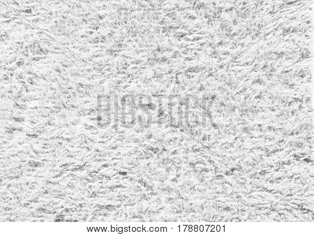 Close-up of white color carpet texture. Soft blanket textile texture background for design