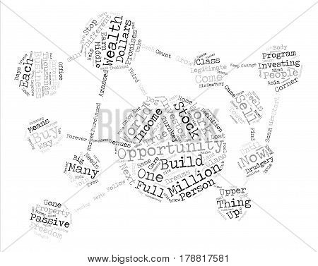 Legitimate Passive Income Venues text background word cloud concept