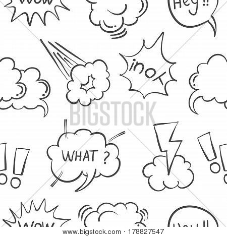 Hand draw text balloon collection stock vector art