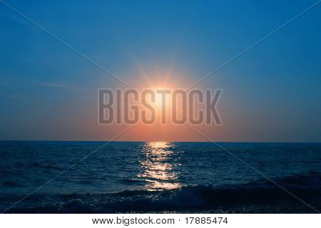 Sunset At Sea