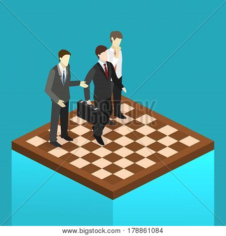 Isometric Flat 3D Isolated Concept Vector Orporate Business Market Strategy.