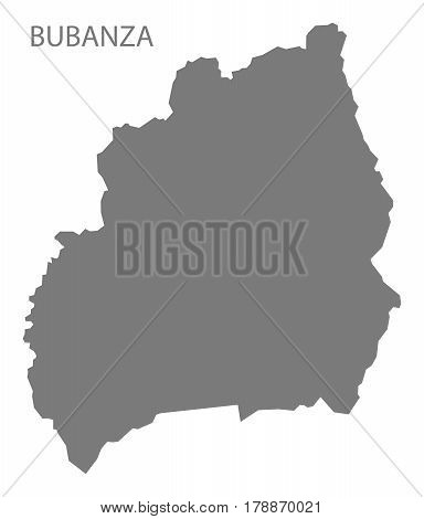 Bubanza Burundi Province Map Grey Illustration Silhouette