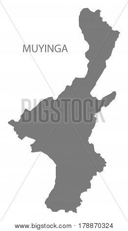 Muyinga Burundi Province Map Grey Illustration Silhouette