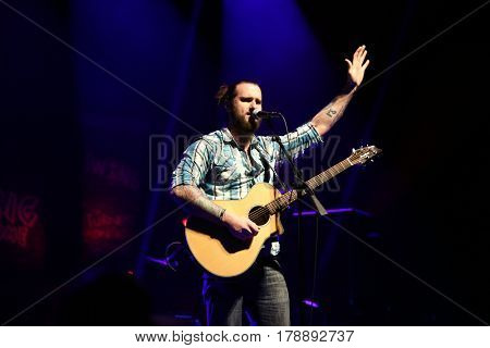 HUNTINGTON, NY-MAR 25: Singer Brian Ripps performs onstage at the Paramount on March 25, 2017 in Huntington, New York.