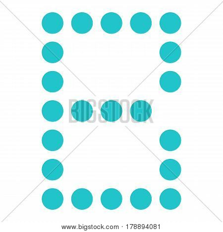 Use it in all your designs. Digital letter B display board for airport schedules, train timetables, scoreboard etc. Quick and easy recolor graphic element in technique vector illustration