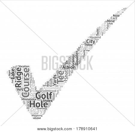 Minnesota Golf Course in the Annandale Area Word Cloud Concept Text Background