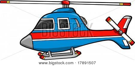 ภาพเวกเตอร์เฮลิคอปเตอร์กู้ภัย