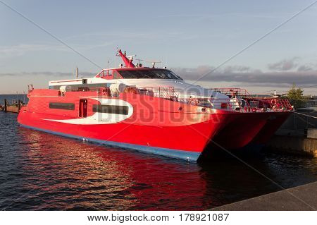 Red Cool Sea Speedboat