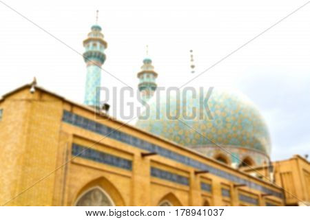In Iran  And Old Antique Mosque    Minaret