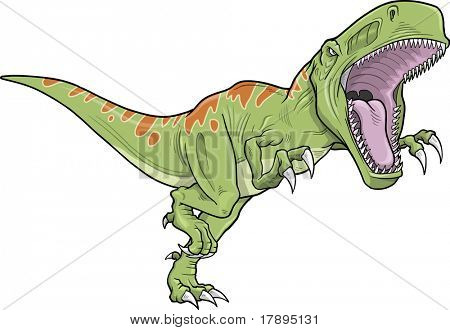 Tyrannosaurus dinoszaurusz vektoros illusztráció