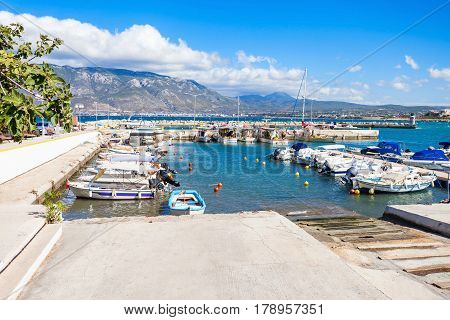 Corinth Port In Greece