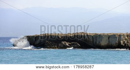 Jagged Volcanic Rock Island