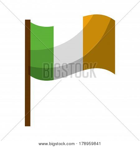 flag symbol irland celebration, vector illustration design
