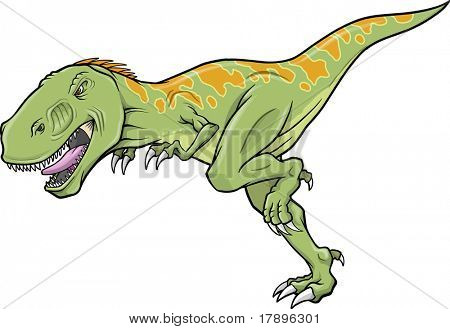 Tyrannosaurus dinoszaurusz vektoros illusztráció