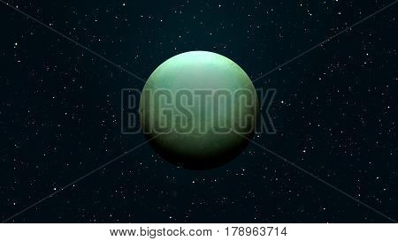 Planet Uranus. Elements Of This Image Furnished By Nasa.