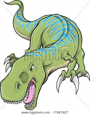 Tyrannosaurus dinoszaurusz vektoros illusztráció