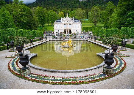 Linderhof Palace Is A Schloss In Germany, Near Ettal Abbey.