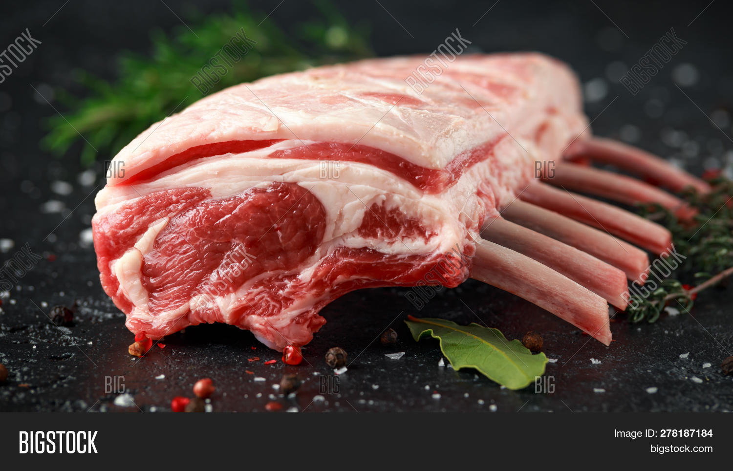 Raw Fresh Rack Lamb Image & Photo (Free Trial) Bigstock