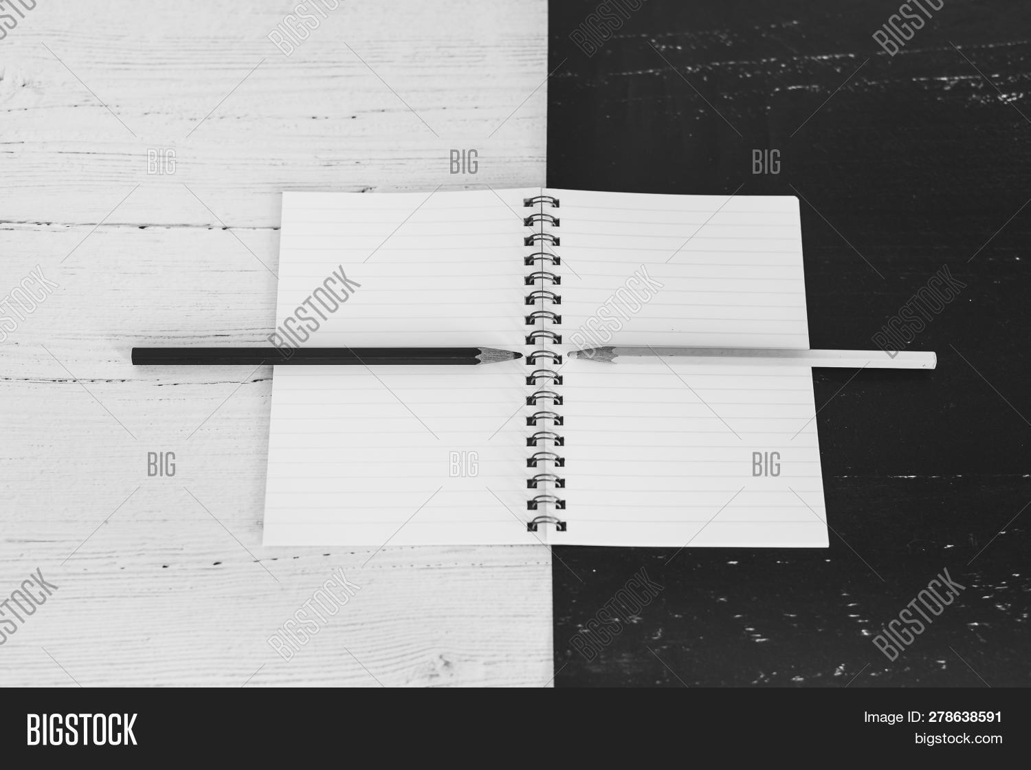 Open Notepad On Black Image & Photo (Free Trial) Bigstock