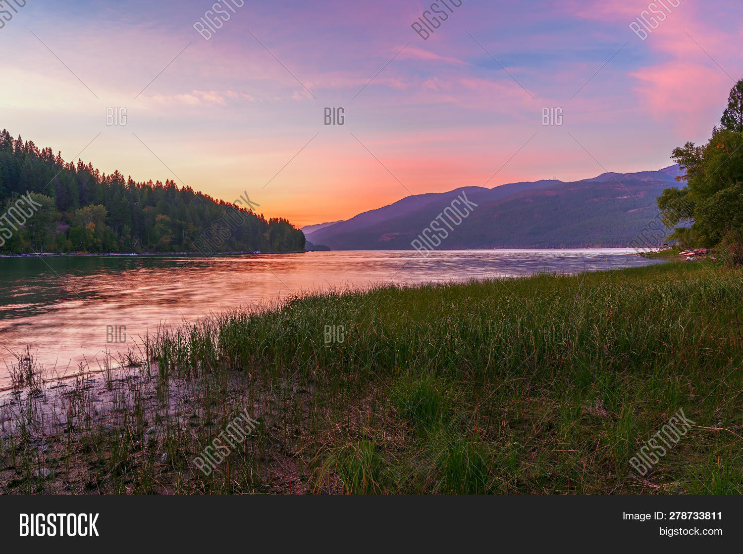 Whitefish Lake Sunset Image & Photo (Free Trial) Bigstock