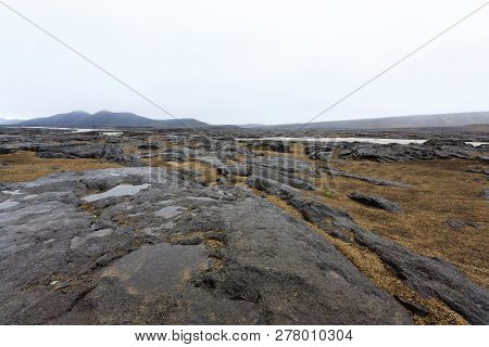 Central Iceland Landscape Along The Road To Askja