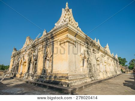 Maha Aung Mye Bonzan Monastery The Royal Monastery Temple Is A Rare Survivor From The Ava Era, Inwa 