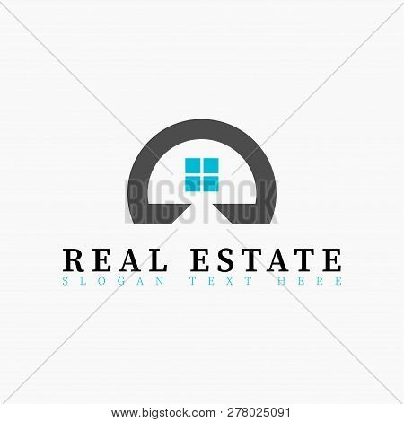 Vector Real Estate Initial Letter D Or Letter O Logo Design Template.