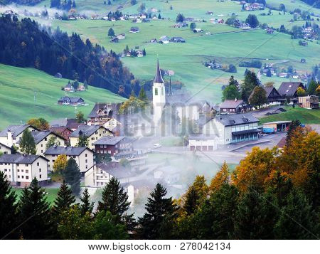 Wildhaus Village In The Toggenburg Region And In The Thur River Valley - Canton Of St. Gallen, Switz