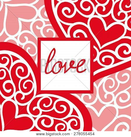 Valentines Day Vintage Greeting Card With The Inscription