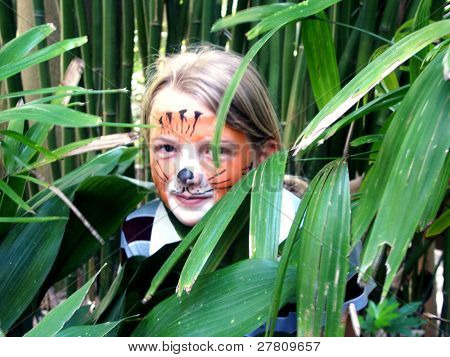 สาวหน้าทาสีเช่นเสือ