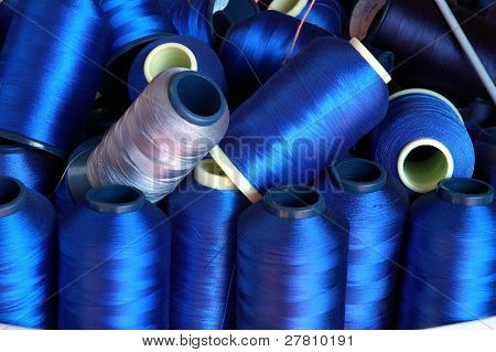 Spulen des Threads in der Los Angeles Fashion District