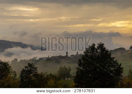 Photographs Of Views From Mount Penice Of A Cloudy Landscape