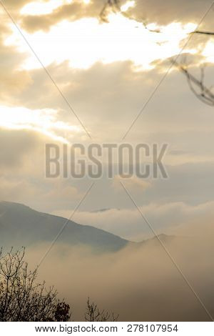 Photographs Of Views From Mount Penice Of A Cloudy Landscape