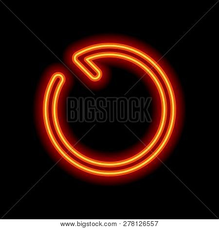 Simple Arrow, Update, Reload, Counterclockwise Direction, Backward. Navigation Icon. Linear Symbol W