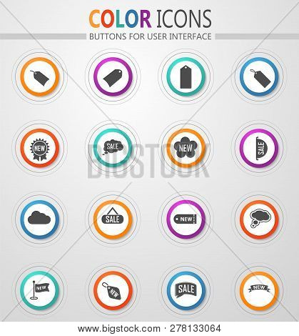 New Stiker And Label Icon Set For Web Sites And User Interface