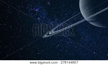 Planets And Galaxy, Cosmos,  Physical Cosmology, Science Fiction Wallpaper. Beauty Of Deep Space. Bi