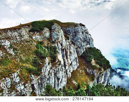 The Grassy-rocky Elongated Peak Gulme Or Gulmen In The Alpstein Mountain Range - Canton Of St. Galle