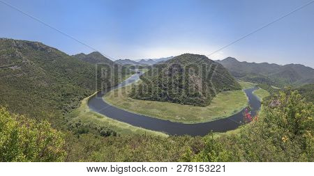 Crnojevica River Bend In Montenegro