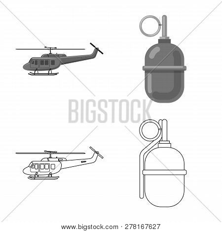 Vector Design Of Weapon And Gun Icon. Set Of Weapon And Army Vector Icon For Stock.