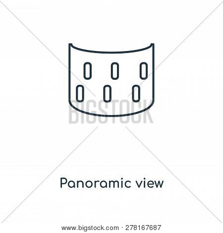 Panoramic View Icon In Trendy Design Style. Panoramic View Icon Isolated On White Background. Panora