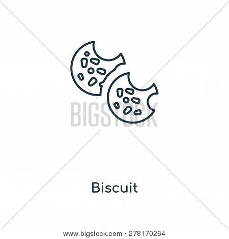Biscuit Icon In Trendy Design Style. Biscuit Icon Isolated On White Background. Biscuit Vector Icon 