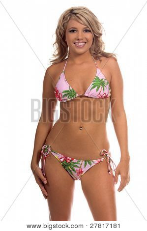 Schön Blond in einem Swimbay bikini