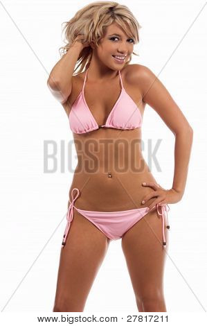beautiful Blond in einem Bikini swimbay