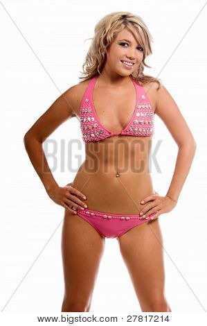beautiful Blond in einem Bikini swimbay