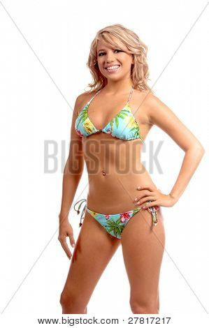 beautiful Blond in einem Bikini swimbay