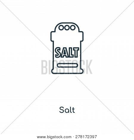 Salt Icon In Trendy Design Style. Salt Icon Isolated On White Background. Salt Vector Icon Simple An