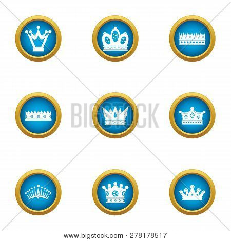 Corolla Icons Set. Flat Set Of 9 Corolla Icons For Web Isolated On White Background